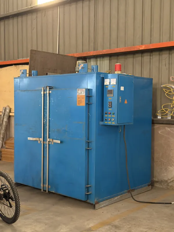 The oven we use to heat and bend acrylic.